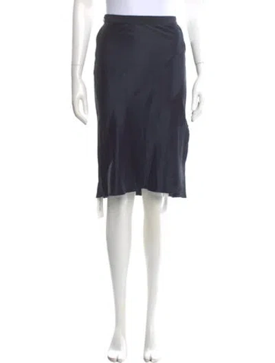 Pre-owned Nili Lotan Silk Knee-length Skirt In Blue