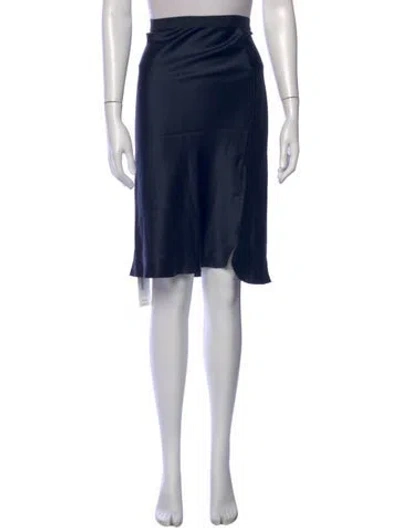 Pre-owned Nili Lotan Silk Knee-length Skirt In Blue