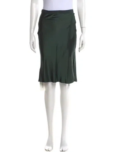 Pre-owned Nili Lotan Silk Knee-length Skirt In Green