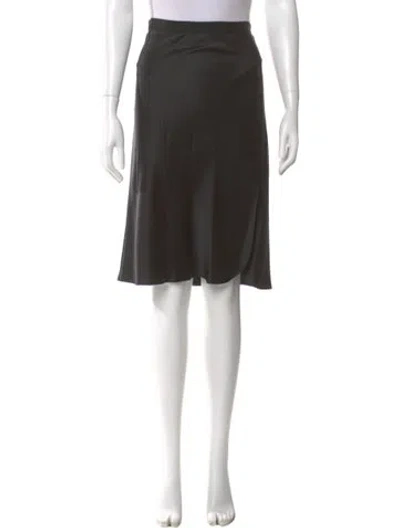 Pre-owned Nili Lotan Silk Knee-length Skirt W/ Tags In Black