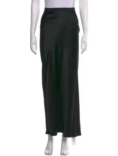 Pre-owned Nili Lotan Silk Long Skirt In Blue