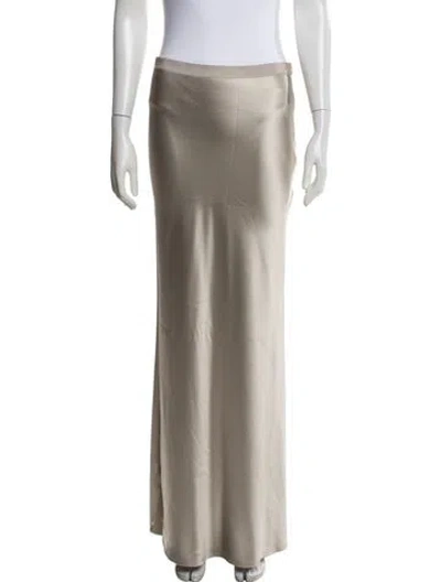 Pre-owned Nili Lotan Silk Long Skirt In Neutral