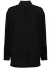 Nili Lotan Silk Long-sleeved Shirt In Schwarz