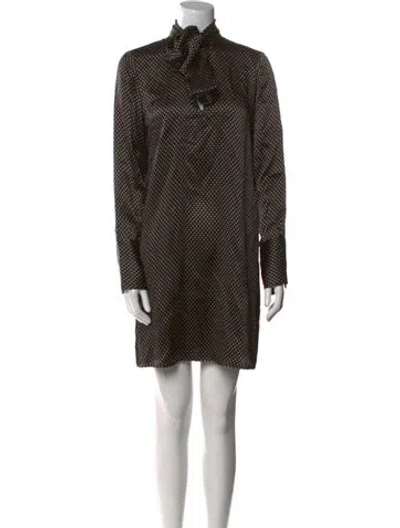 Pre-owned Nili Lotan Silk Mini Dress In Black