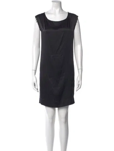 Pre-owned Nili Lotan Silk Mini Dress In Black