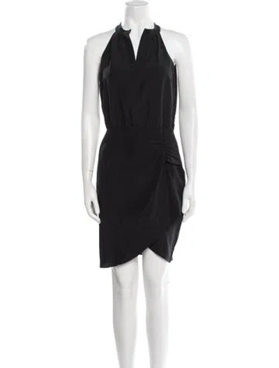 Pre-owned Nili Lotan Silk Mini Dress In Black