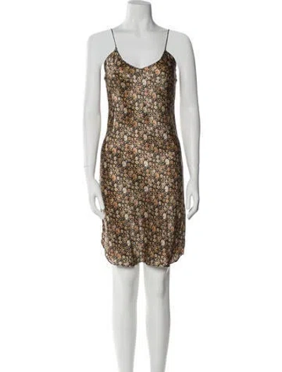 Pre-owned Nili Lotan Silk Mini Dress In Black