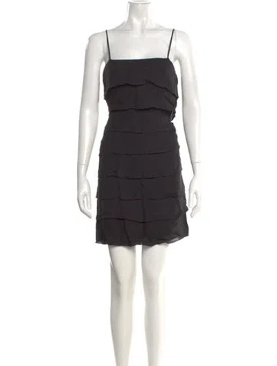 Pre-owned Nili Lotan Silk Mini Dress In Black