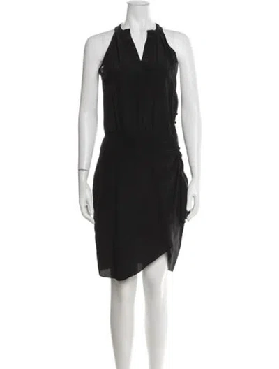 Pre-owned Nili Lotan Silk Mini Dress In Black