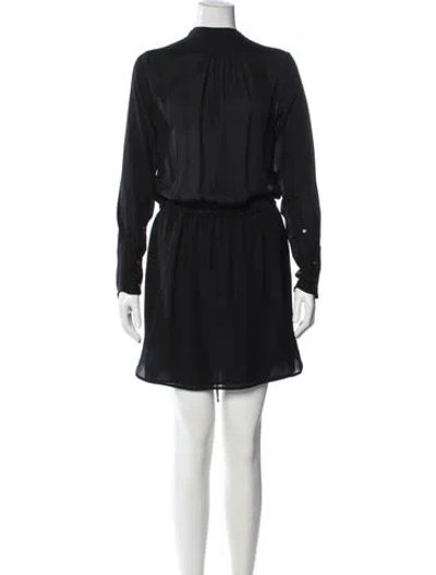 Pre-owned Nili Lotan Silk Mini Dress In Black