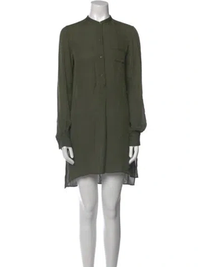 Pre-owned Nili Lotan Silk Mini Dress In Green