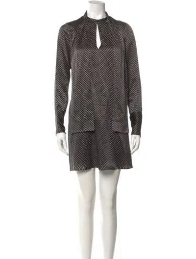 Pre-owned Nili Lotan Silk Mini Dress In Multi