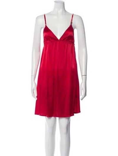 Pre-owned Nili Lotan Silk Mini Dress In Red