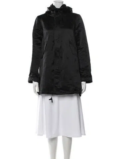 Pre-owned Nili Lotan Silk Parka In Black