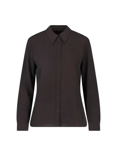 Nili Lotan Silk Shirt "gaia" In Brown