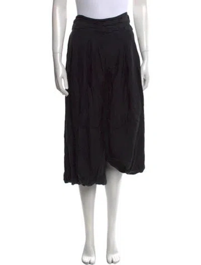 Pre-owned Nili Lotan Silk Skinny Leg Pants In Black