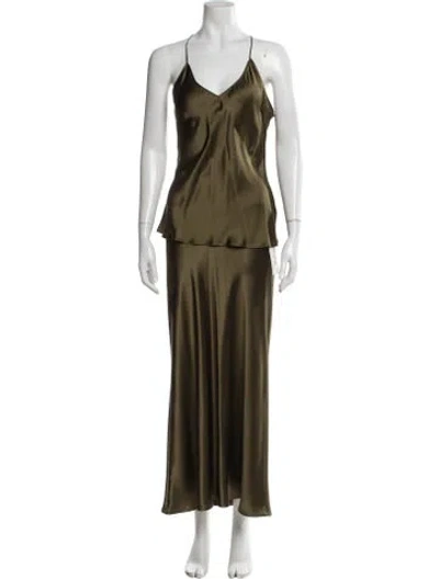 Pre-owned Nili Lotan Silk Skirt Set
