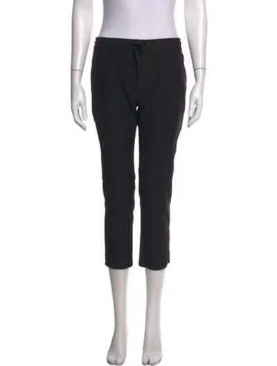 Pre-owned Nili Lotan Silk Straight Leg Pants In Black