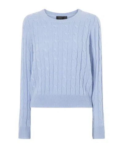 Nili Lotan Silvie Cable-knit Cashmere Sweater In Blue