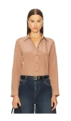 Nili Lotan Simone Shirt In Mushroom