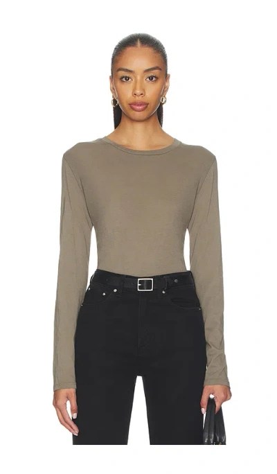 Nili Lotan Simone Tee In Army Grey
