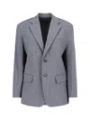 Nili Lotan Boyfriend Single-breasted Jacket In Gray