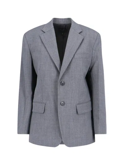 Nili Lotan Single-breasted Blazer In Grey