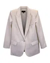 Nili Lotan Single-breasted Blazer In White Cotton In White