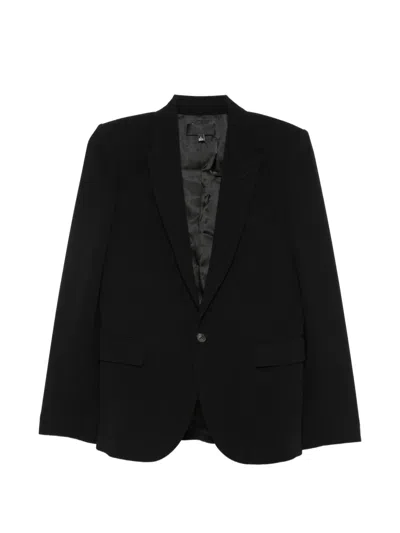 Nili Lotan Single-breasted Notched-lapels Jacket In Black