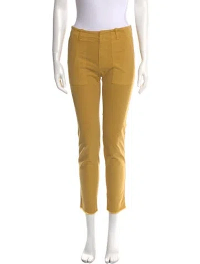 Pre-owned Nili Lotan Skinny Leg Pants W/ Tags In Yellow