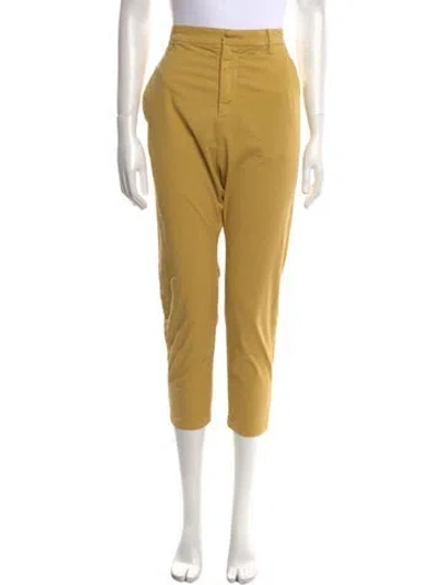 Pre-owned Nili Lotan Skinny Leg Pants In Yellow