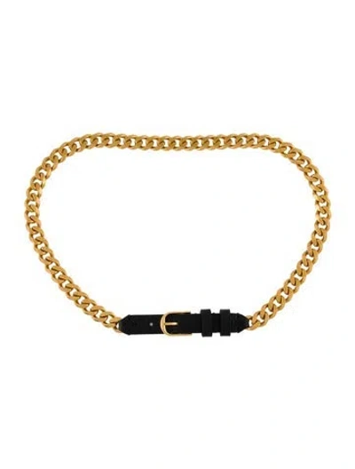 Pre-owned Nili Lotan Skinny Metal Chain-link Belt In Multi