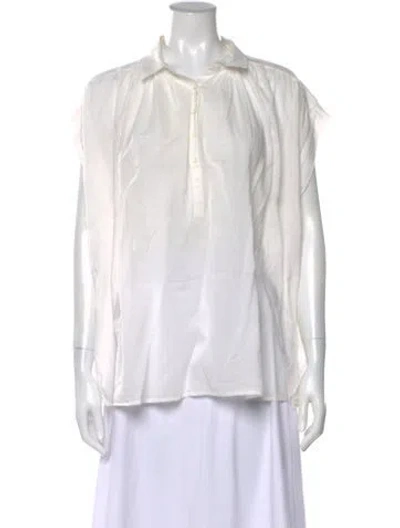 Pre-owned Nili Lotan Sleeveless Blouse In White