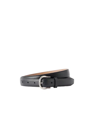 Nili Lotan Sloane Leather Belt In Black