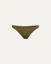 Nili Lotan Solid Bikini Bottoms In Animal Print