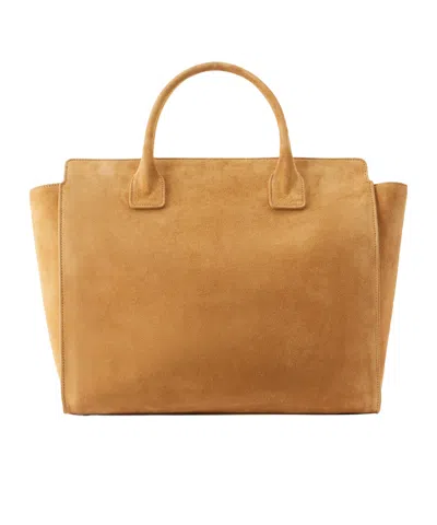 Nili Lotan Solid Suede Tote In Brown