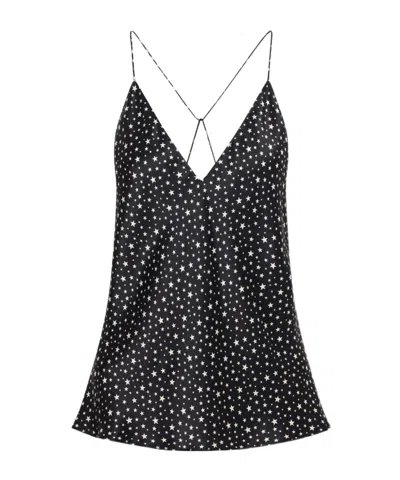 Nili Lotan Star-pattern Slip Mini Dress In Black