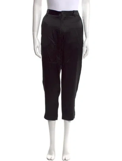 Pre-owned Nili Lotan Straight Leg Pants In Black