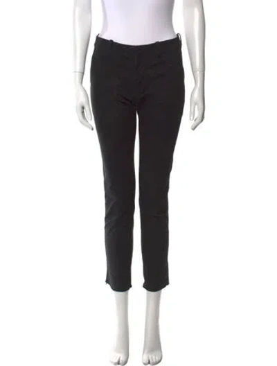 Pre-owned Nili Lotan Straight Leg Pants In Black