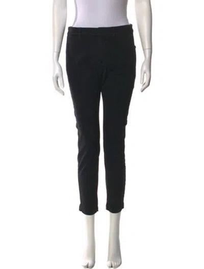 Pre-owned Nili Lotan Straight Leg Pants In Black