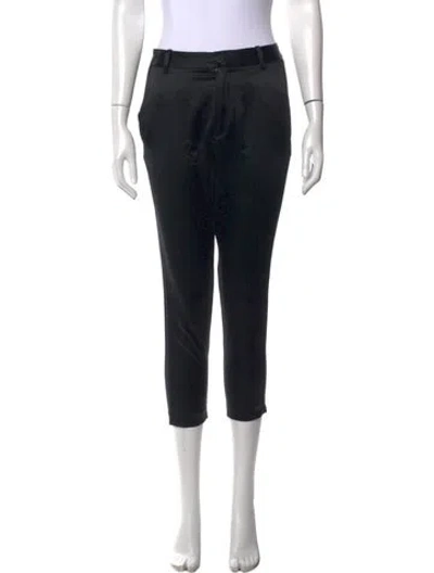 Pre-owned Nili Lotan Straight Leg Pants In Black