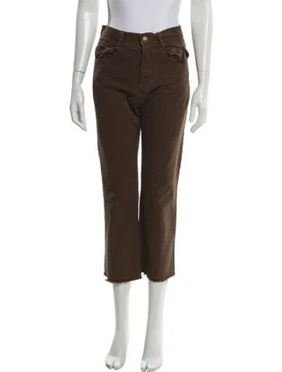 Pre-owned Nili Lotan Straight Leg Pants In Brown