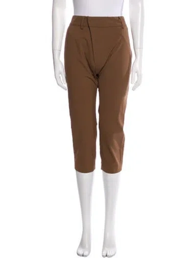 Pre-owned Nili Lotan Straight Leg Pants In Brown