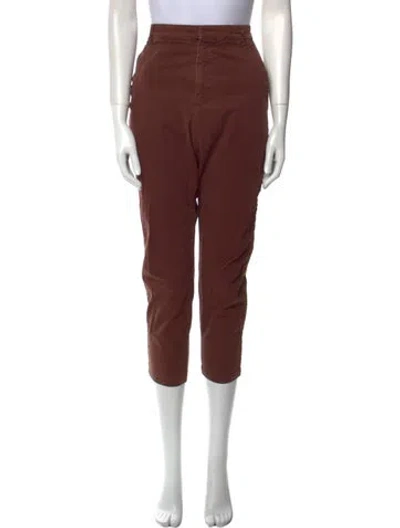 Pre-owned Nili Lotan Straight Leg Pants In Brown