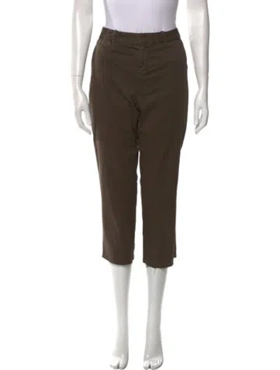 Pre-owned Nili Lotan Straight Leg Pants In Brown