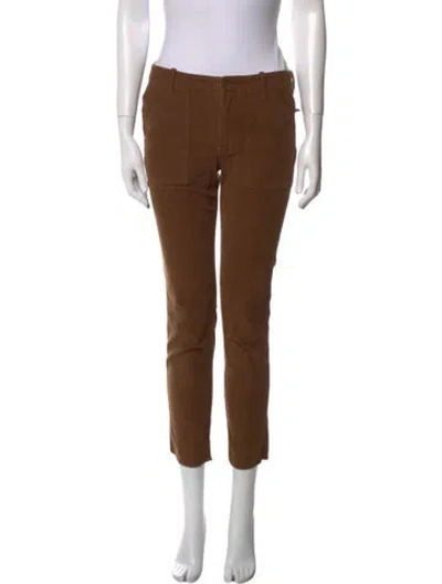 Pre-owned Nili Lotan Straight Leg Pants In Brown