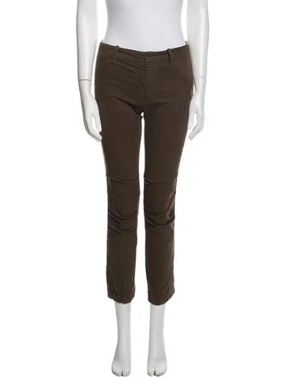 Pre-owned Nili Lotan Straight Leg Pants In Brown