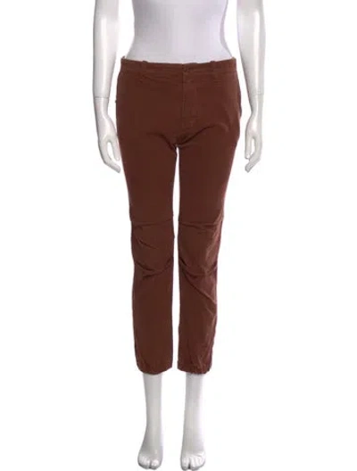 Pre-owned Nili Lotan Straight Leg Pants In Brown