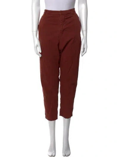 Pre-owned Nili Lotan Straight Leg Pants In Brown