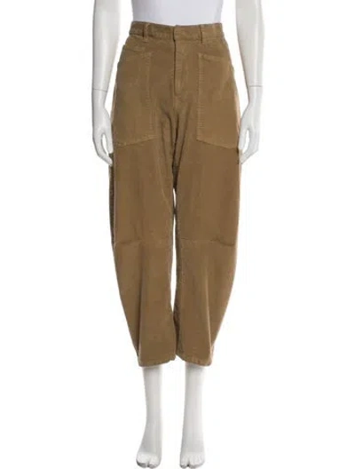 Pre-owned Nili Lotan Straight Leg Pants In Brown